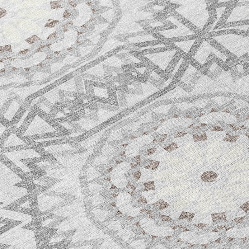 Machine Washable Indoor/ Outdoor Chantille Boho Global Rug