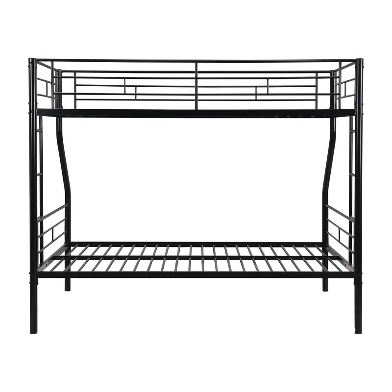 Metal Twin Over Full Bunk Bed with Storage, Easy Assembly, No Box Spring Needed