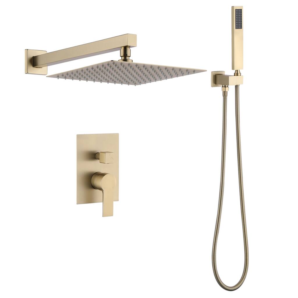 Topcraft Wall Mounted Rain Shower System with Handheld Showerhead