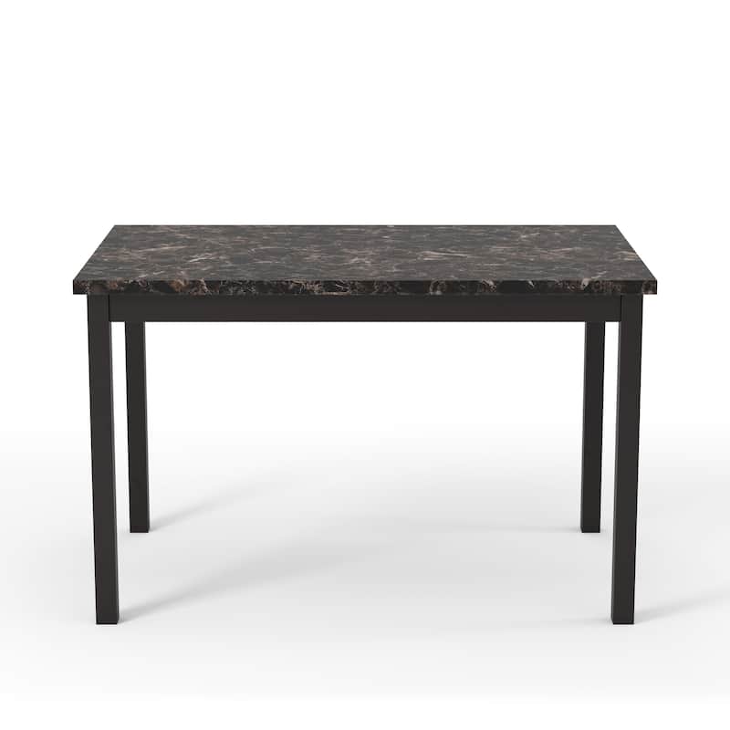 Furniture of America Rath Traditional Black 48-inch Faux Marble Dining Table