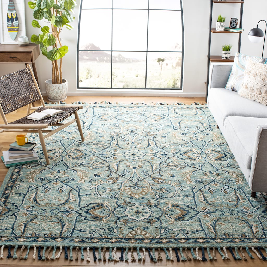 SAFAVIEH Handmade Blossom Souheila Modern Floral Wool Rug