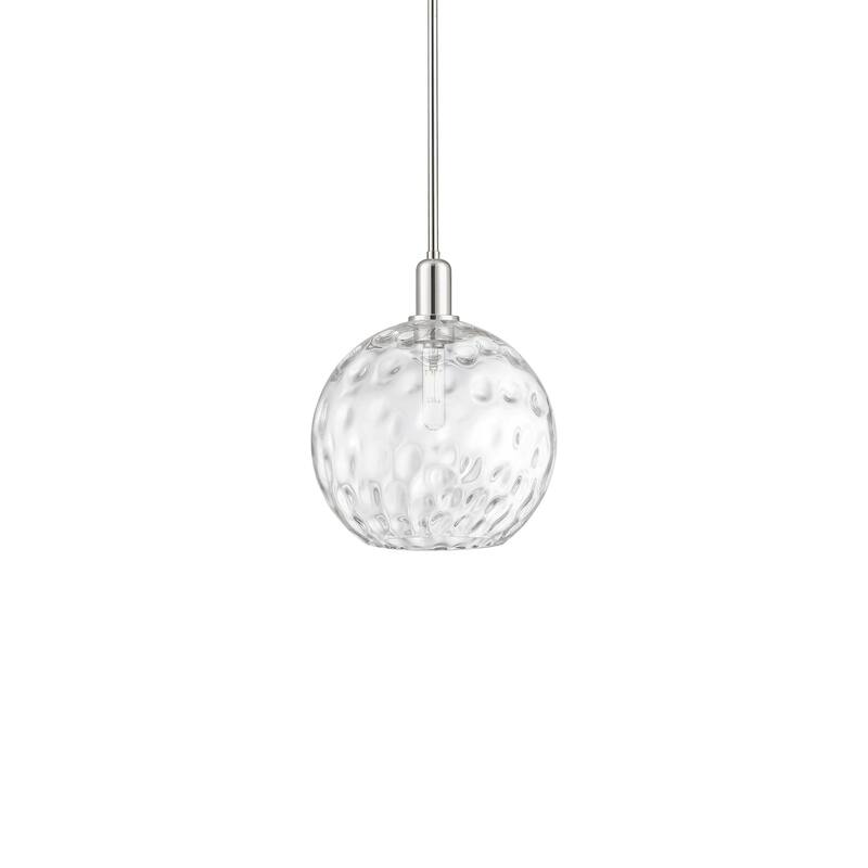 Innovations Lighting 716-1S-15-12 Athens Water Glass Pendant Athens - Polished Nickel / Clear Water Glass