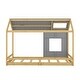 preview thumbnail 7 of 12, Twin Size House Bed with Roof and Window