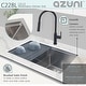 preview thumbnail 14 of 21, AZUNI 28 inches L x 19 inches W Double Bowl Undermount 16G Workstation Kitchen Sink with accessories C228L - 28" x 19" x 10"