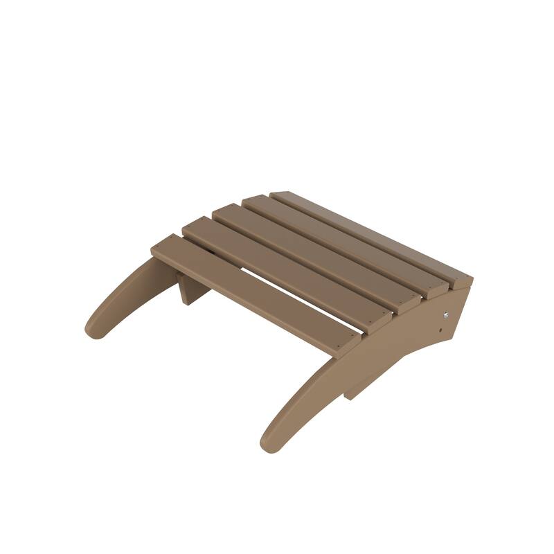 Altura Outdoor Eco-Friendly All Weather Adirondack Chair with Ottoman and Side Table (5-Piece Conversation Set)