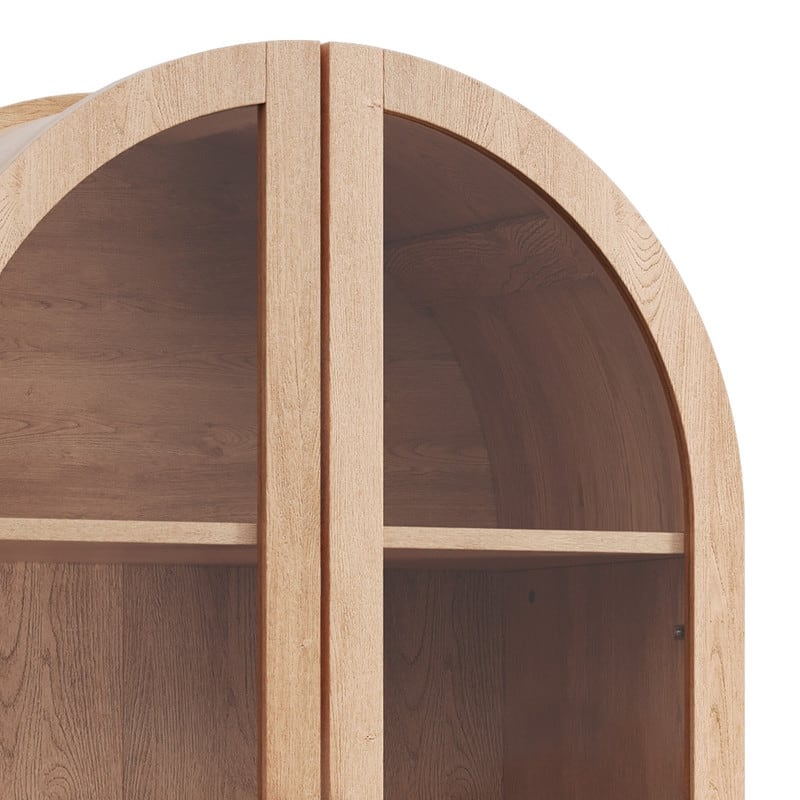 Moasis 71" Tall Farmhouse Arched Kitchen Pantry with Large Drawers And Adjustable Shelves