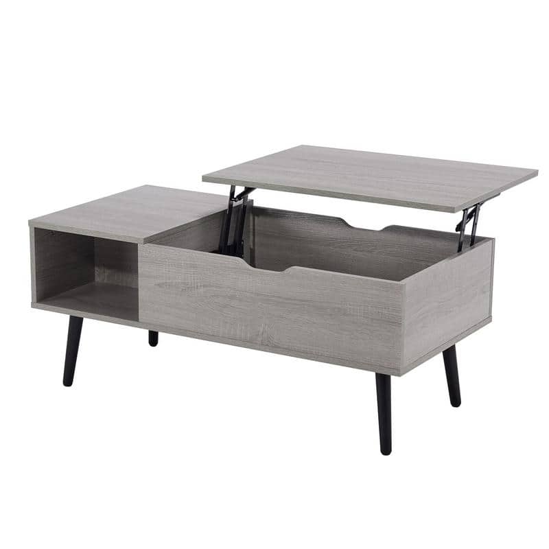 39" Lift-Top Coffee Table with Hidden Storage & Shelf – Ideal for Living Room or Reception Area‌