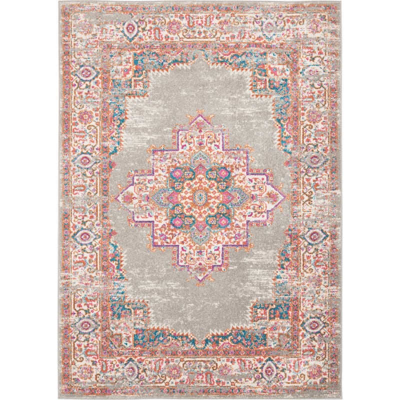 Porch & Den Dobbin Vintage Persian Medallion Farmhouse Area Rug