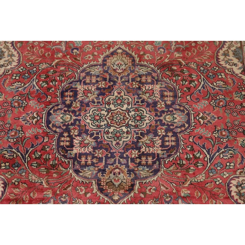 Tabriz Persian Vintage Area Rug Hand-Knotted Wool Carpet - 6'8"x 9'8"