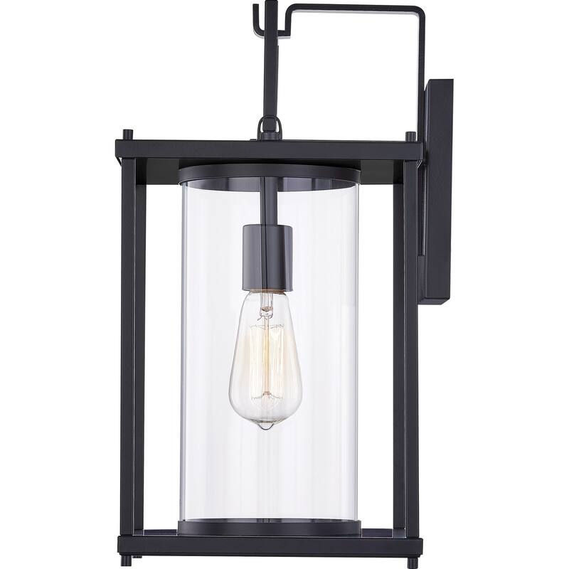 Garrett 1-Light Outdoor Lantern in Matte Black