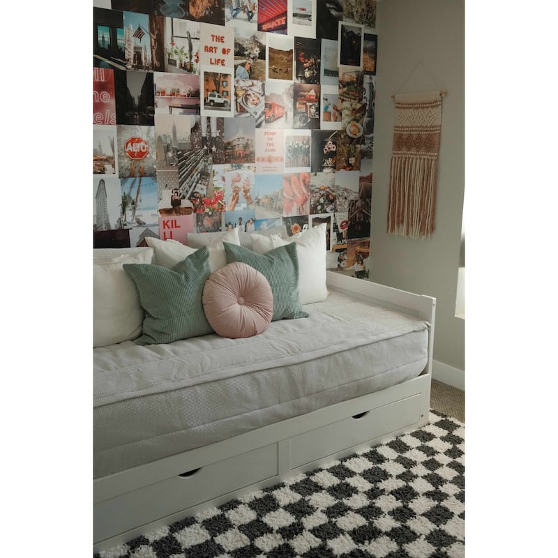 Hauteloom Kieu Hallway, Kitchen Runner Rug - Plush Pile - Driftwood, Black White, Silverton - 2'7" x 7'3"
