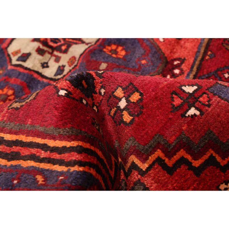 ECARPETGALLERY Hand-knotted Andelz Dark Red Wool Rug - 4'8 x 6'4