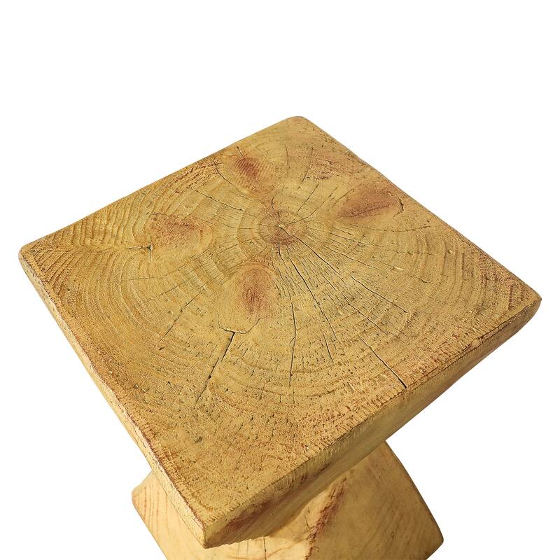 Outdoor Concrete Side Table, Morden Geometric End Table for Home Decor