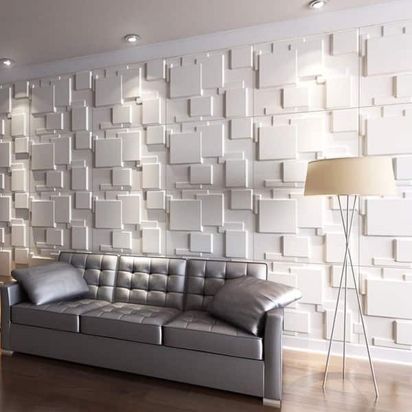 Art3d Geometric 24.6 in. x 31.5 in.. Plant Fiber 3D Wall Panel (6-Pack) Art3d Geometric 24.6 in. x 31.5 in.. Plant Fiber 3D Wall Panel (6-Pack)