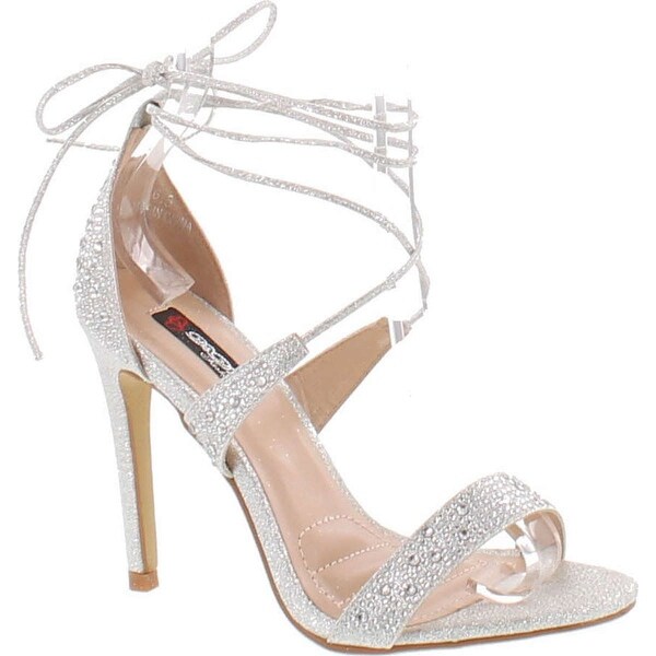 rhinestone wrap sandals