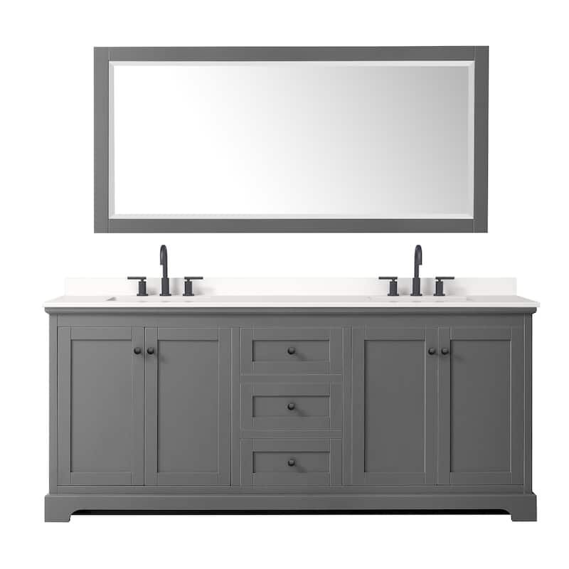 Wyndham Collection WCV232380D-QTZ-US3M70 Avery 80" Free Standing