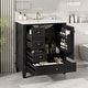 preview thumbnail 9 of 134, Christopher Knight Home 30" Stylish and Functional Bathroom Vanity with Sink Left Drawer Right Door - Black