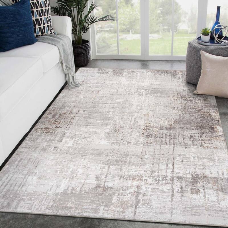 Luxe Weavers Modern Abstract Indoor Area Rug for Living Room and Bedroom - 5' x 7' - Beige