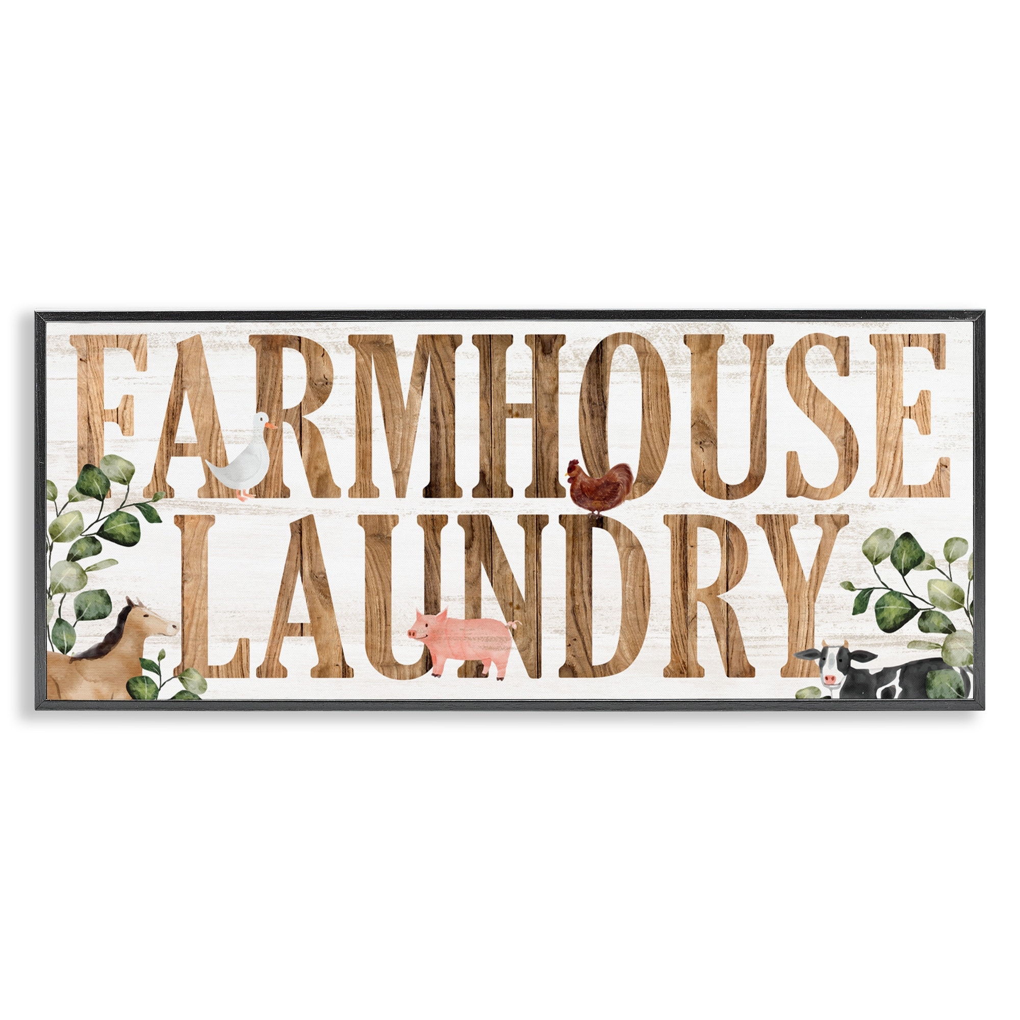 Stupell Rustic Farmhouse Laundry Framed Giclee Art Design By Kim Allen