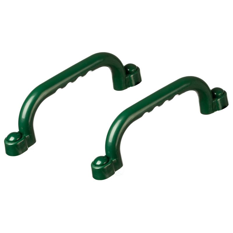 Green Plastic Safety Grab Handles Set, Kids Outdoor Play House Hand Grip Bars for Jungle Gym Playground Set Accessory - Green