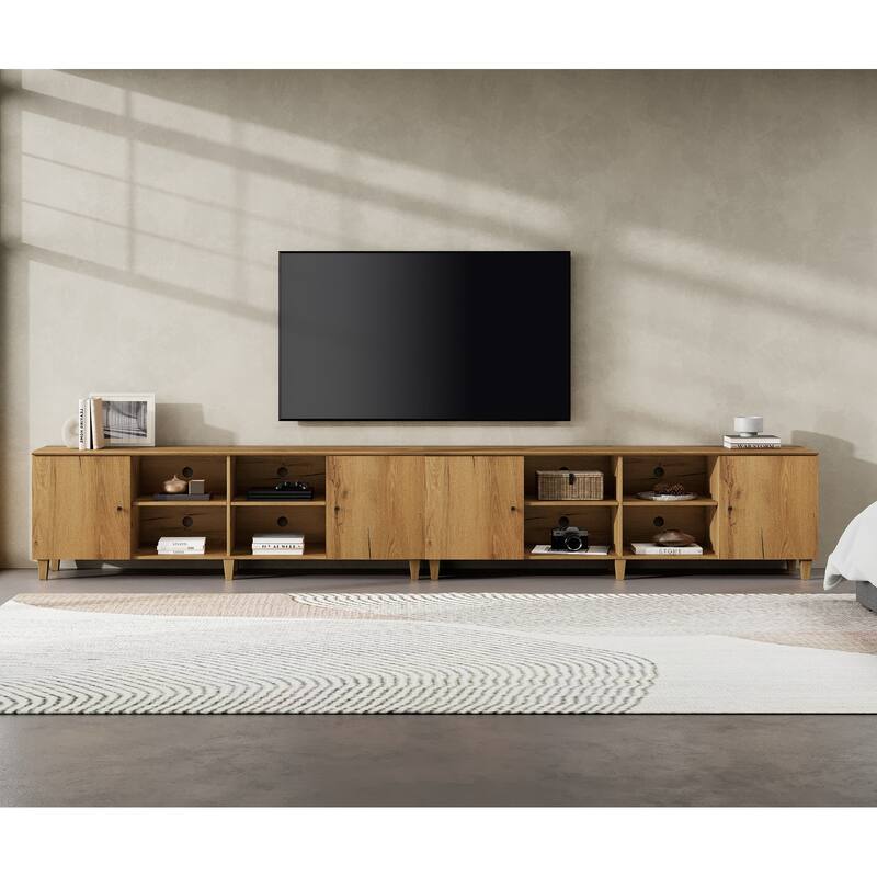WAMPAT TV Stand for 75 Inches TVs, Modern Media Console