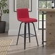 preview thumbnail 83 of 120, Skara Swivel Bar Stool, Upholstered Bar Height Chair with Bentwood Frame Single - Red Fabric & Black