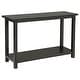 preview thumbnail 3 of 19, Payne Wood Entryway Sofa Console Table - 47.25'' x 15.00'' x 30.25'' Distressed Java