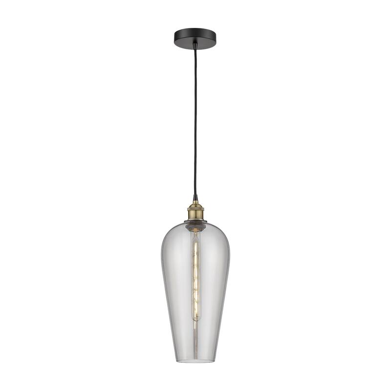 Innovations Lighting Endless Possibilities Edison - Chelsea - 1 Light 8" Cord Hung Mini Pendant - Black Antique Brass/Light Smoke