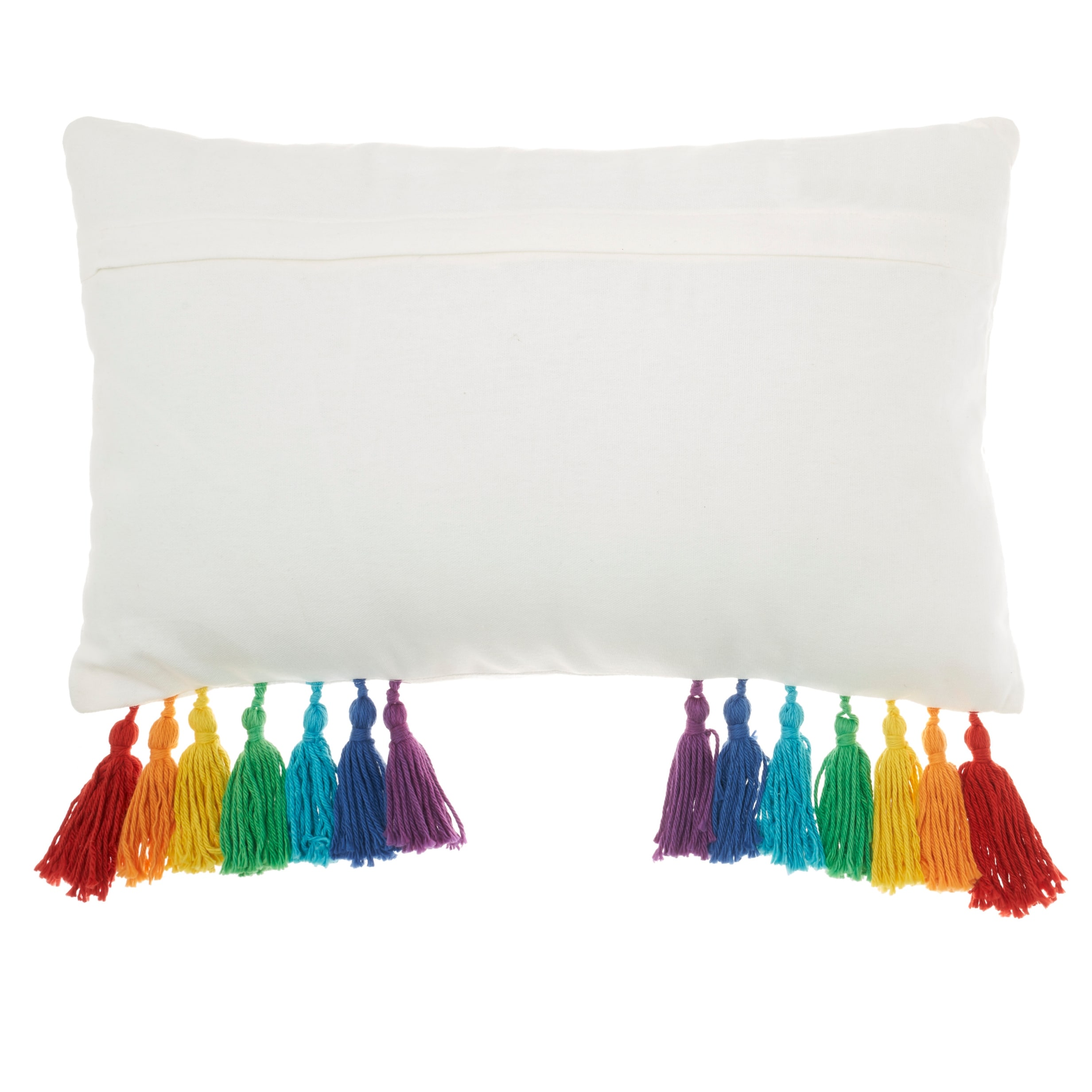 Rainbow tassel pillow store