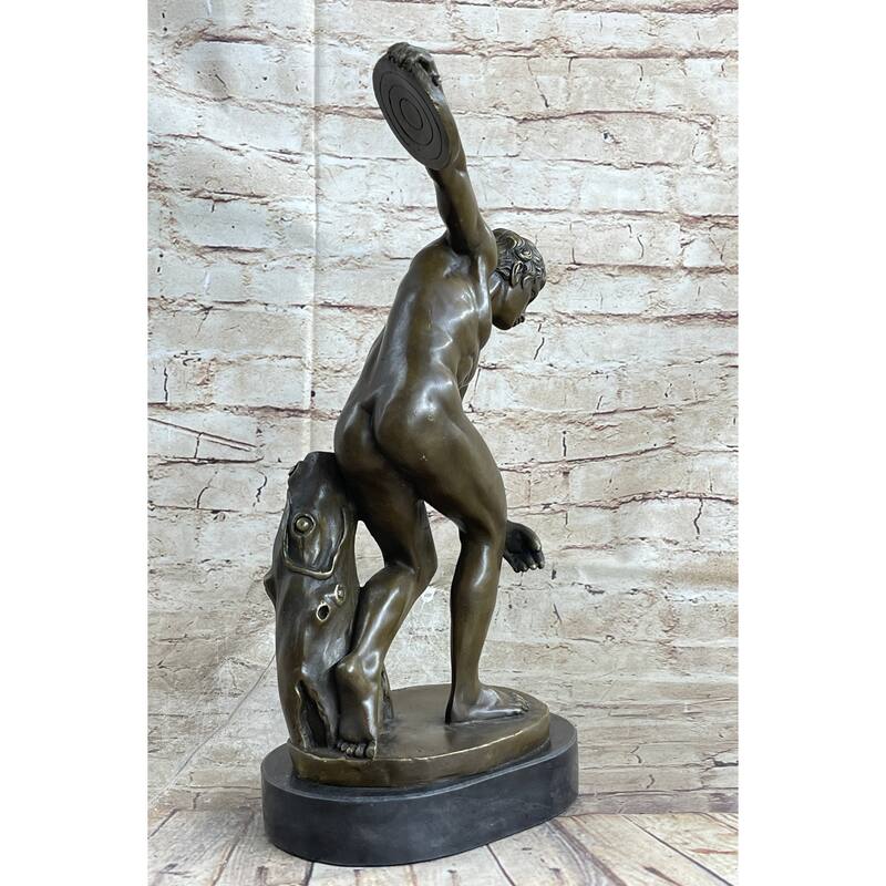 Discobolos Of Myron Discus Thrower Ancient Greek Bronze Sculpture Statue Replica