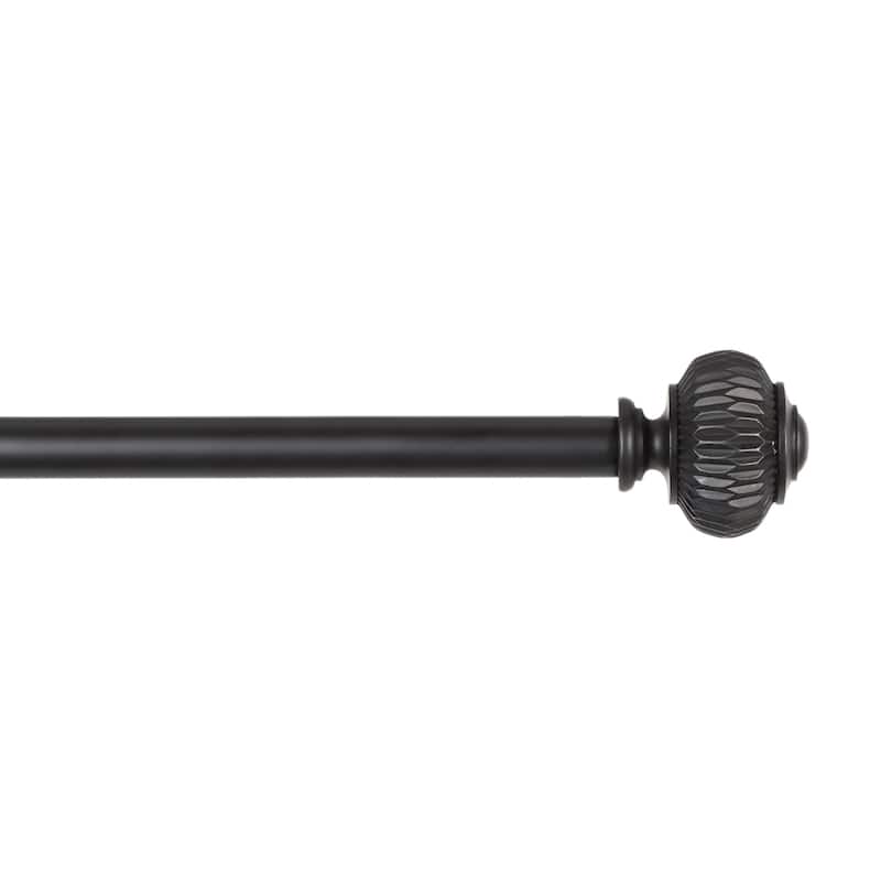 Lauren Ralph Lauren Cayson 1" Adjustable Window Curtain Rod and Finial Set