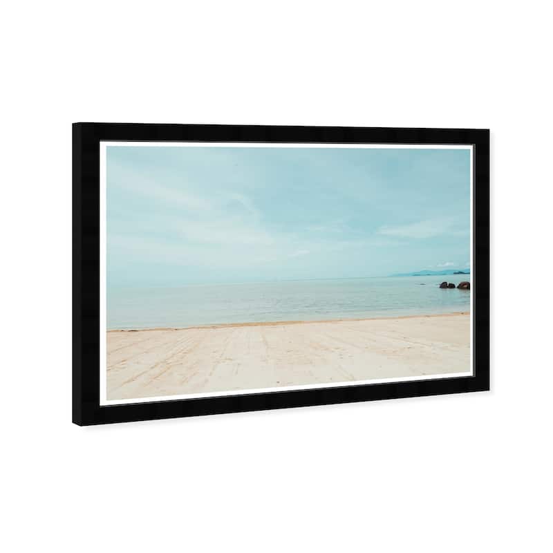 Wynwood Studio Prints Nature and Landscape Soft Pale Beach Blue and Light Blue Nautical & Coastal Wall Art Canvas Print
