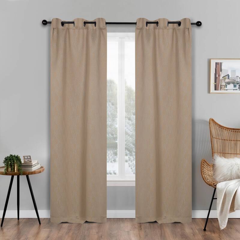 Superior Zuri Washable Room Darkening Curtains, Set of 2 Panels