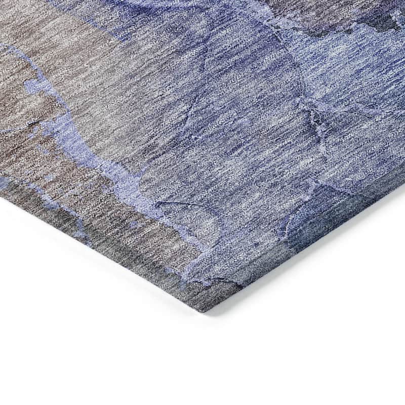 HomeRoots Abstract Transitional Rectangle Outdoor Rug