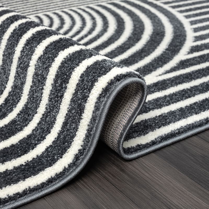 Abani Rugs Nuevo Beige Arch Pattern Knot Area Rug