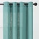 preview thumbnail 8 of 21, Chanasya Crosshatch Textured Semi-Sheer Kitchen Bedroom Grommet Window Curtain Panel (Set of 2) W52 x H63 Inches - Turquoise