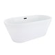 preview thumbnail 3 of 33, Altair Kaprun Flatbottom Freestanding Acrylic Soaking Bathtub in Glossy White with Drain and Overflow