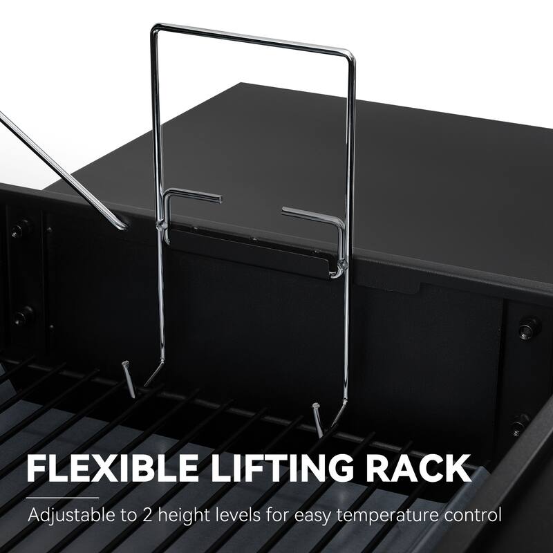 Royal Gourmet CC1830S Charcoal Grill with Offset Smoker,Black