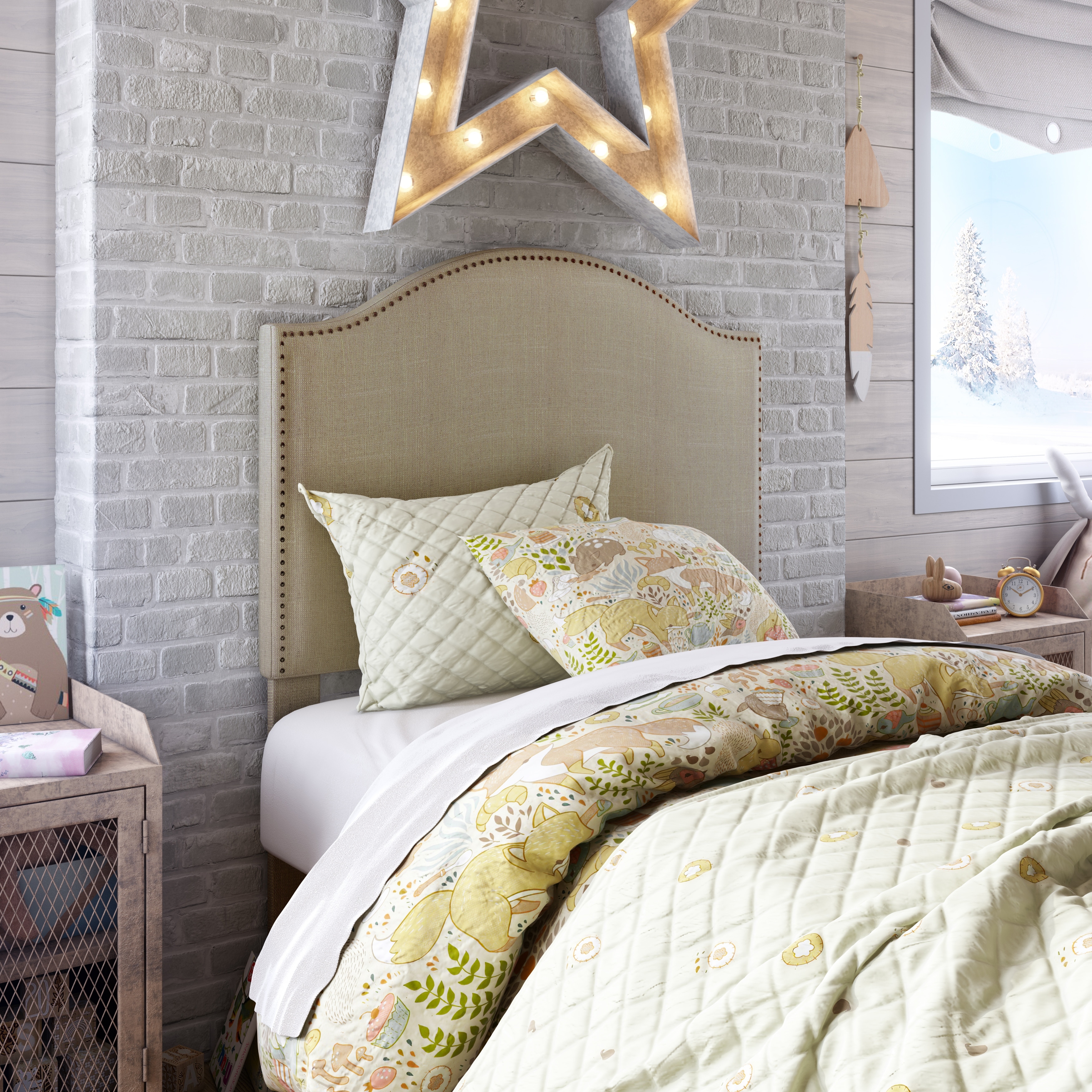 Twin hot sale padded headboard