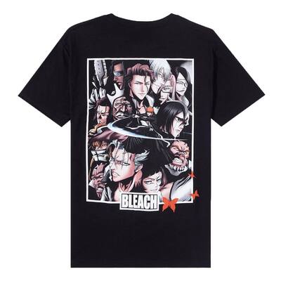 Bleach Men's Arrancar Arc Group Double-Sided Adult Anime Short Sleeve T-Shirt