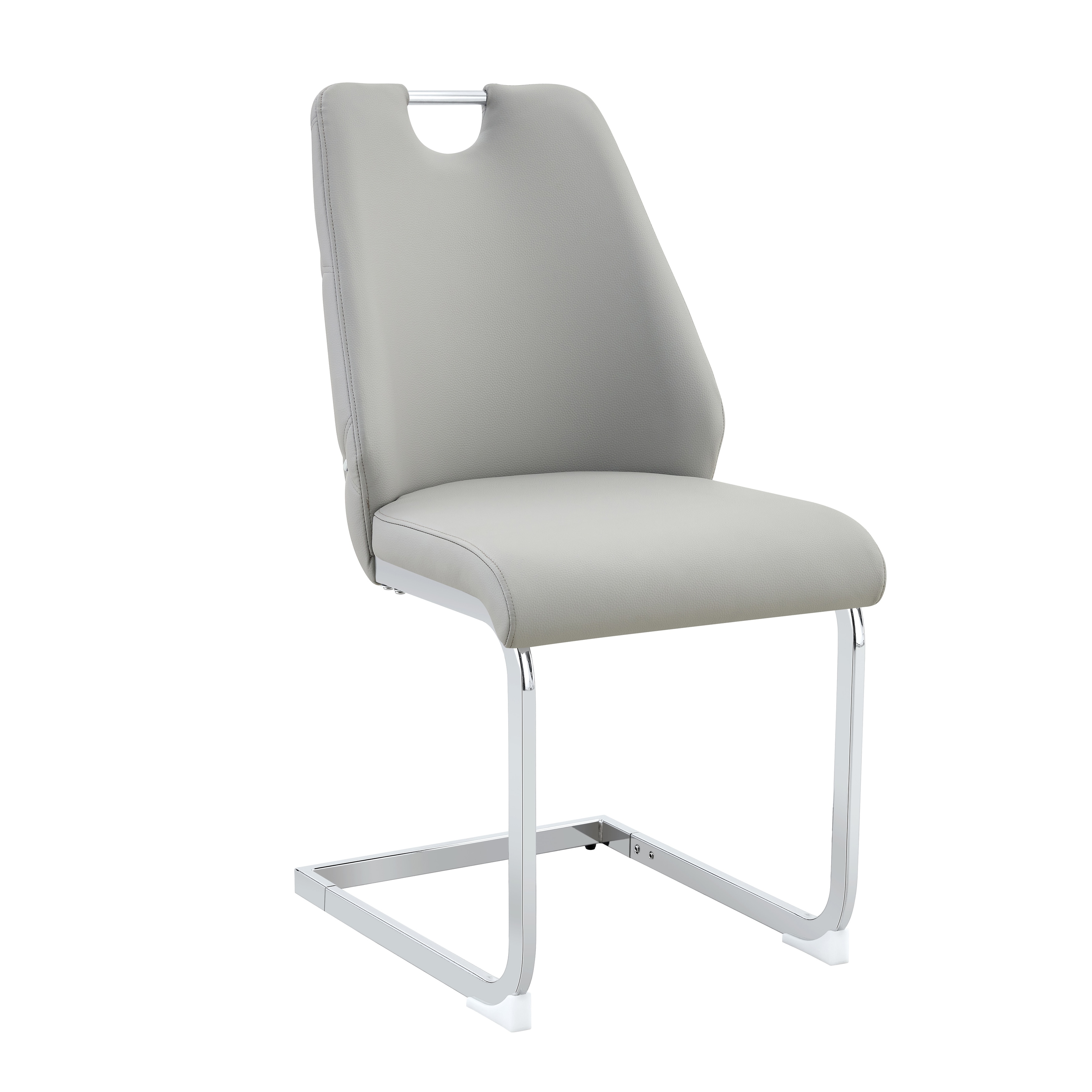 Dining Chairs Set of 4, Kitchen Chairs with Gold Mesh Texture, Silver Back Ring and Chrome Pull Handle, High Back Chair