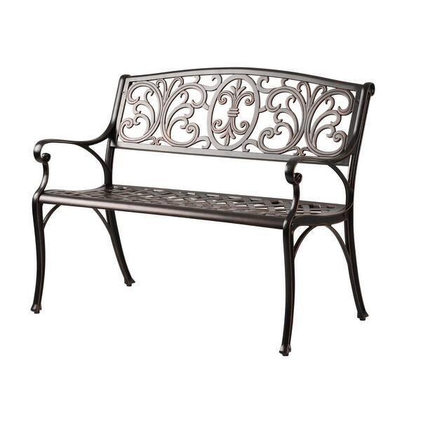 slide 2 of 6, Decatur Aluminum Patio Bench In Antique Bronze