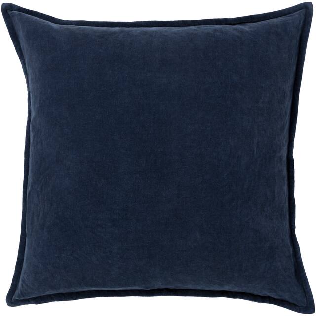 Harrell 18-inch Velvet Throw Pillow - Polyester - Navy