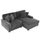 118.4"W Plush Modular Sectional Sofa with Pillows