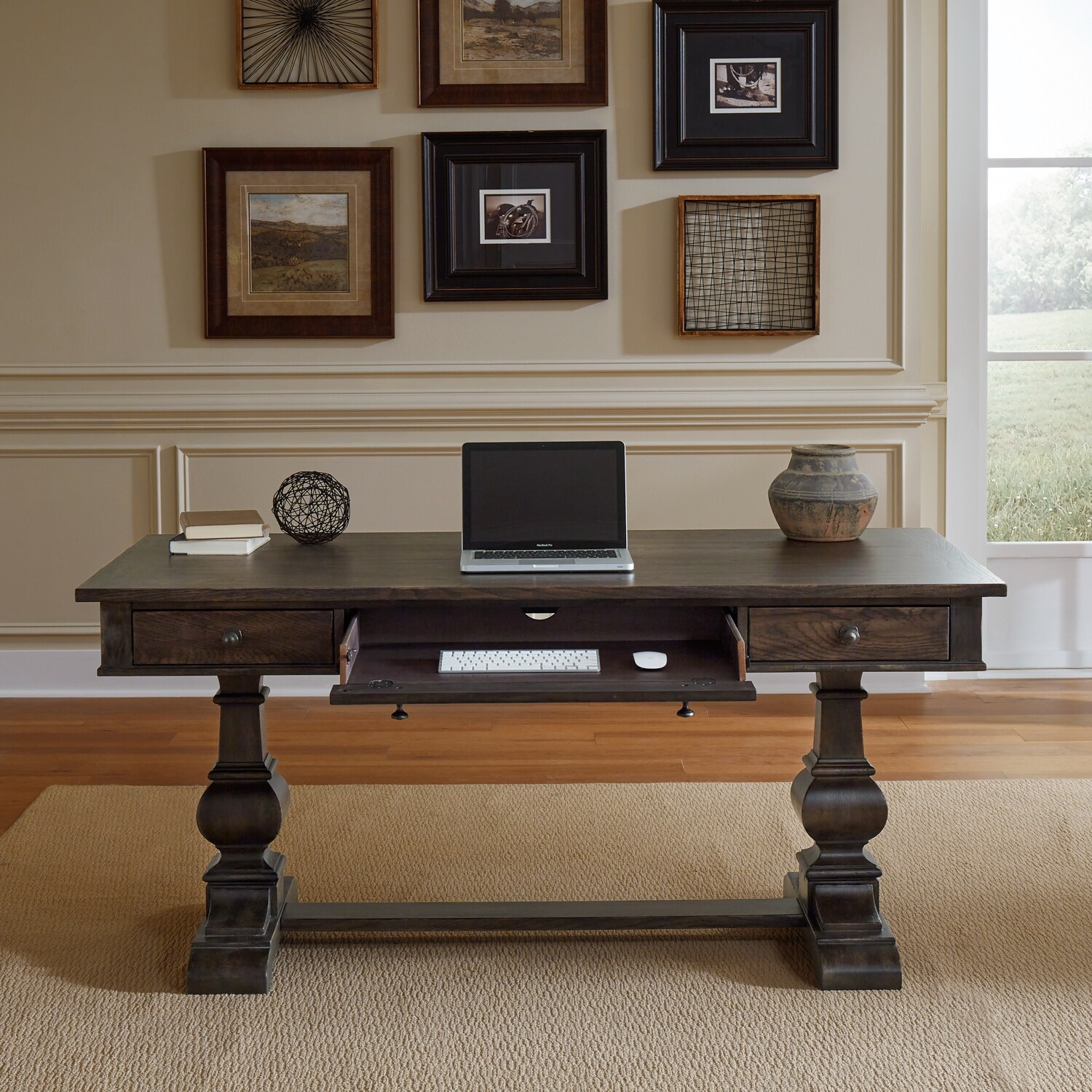 Writing desk and credenza set best sale