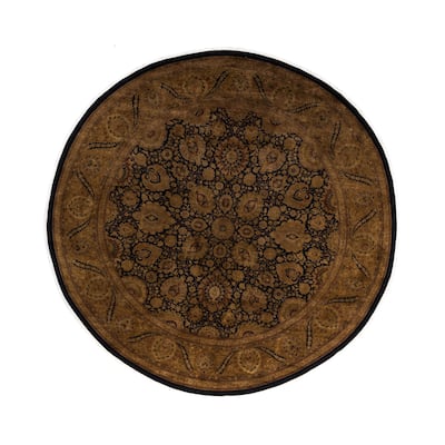 Overdyed One-of-a-Kind Hand-Knotted Round Area Rug - Gold - 10' 1" x 10' 1"
