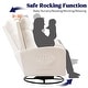 preview thumbnail 24 of 84, HOMYKA Swivel Glider Rocker Accent Chair for Nursery with Side Pocket