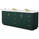 Option Green / White Quartz Top / Brushed Gold Hardware