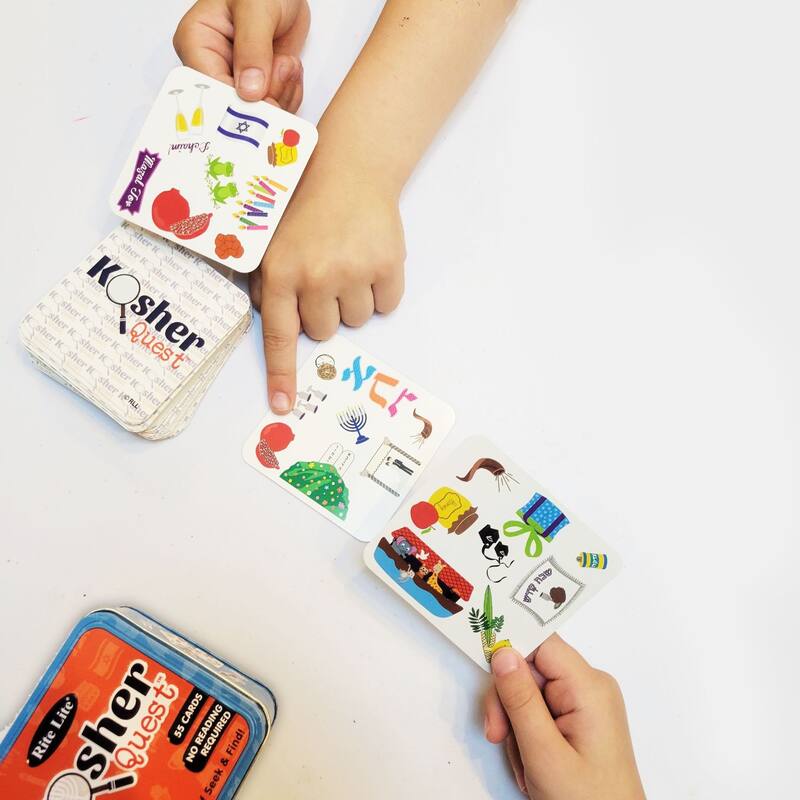 3.5" Blue and Orange Kosherquest Game Hanukkah Collectible Tin