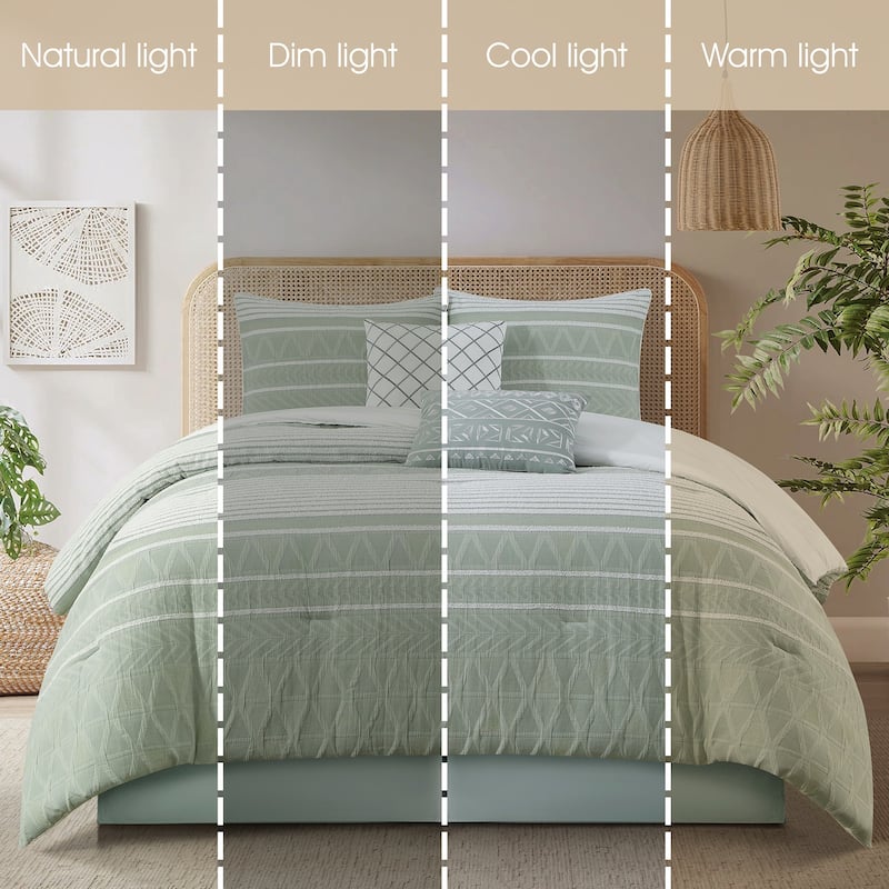 Nanshing Athena 6 Piece Contemporary Geometric Comforter Set